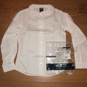 BNWT French Toast Girls White Uniform Top sz.14